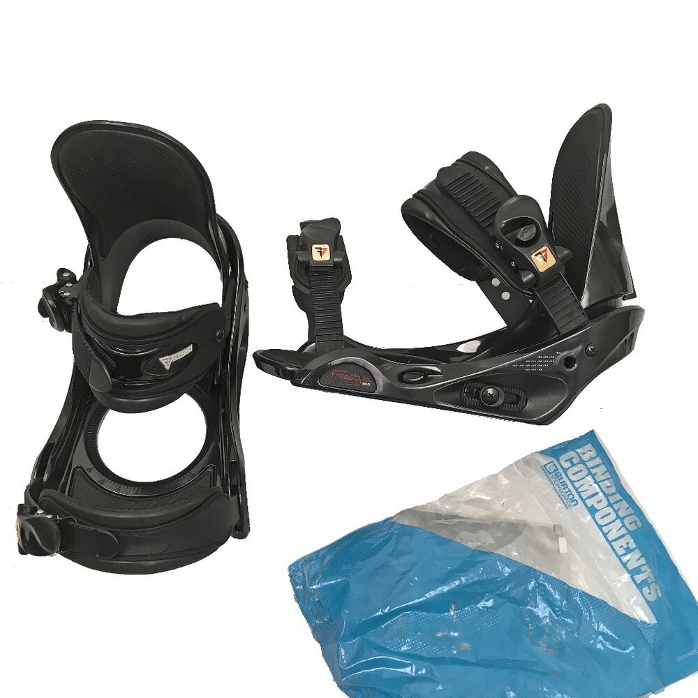 NEW Burton Freestyle Mens Snowboard Bindings! Sm Black With Discs & Hardware